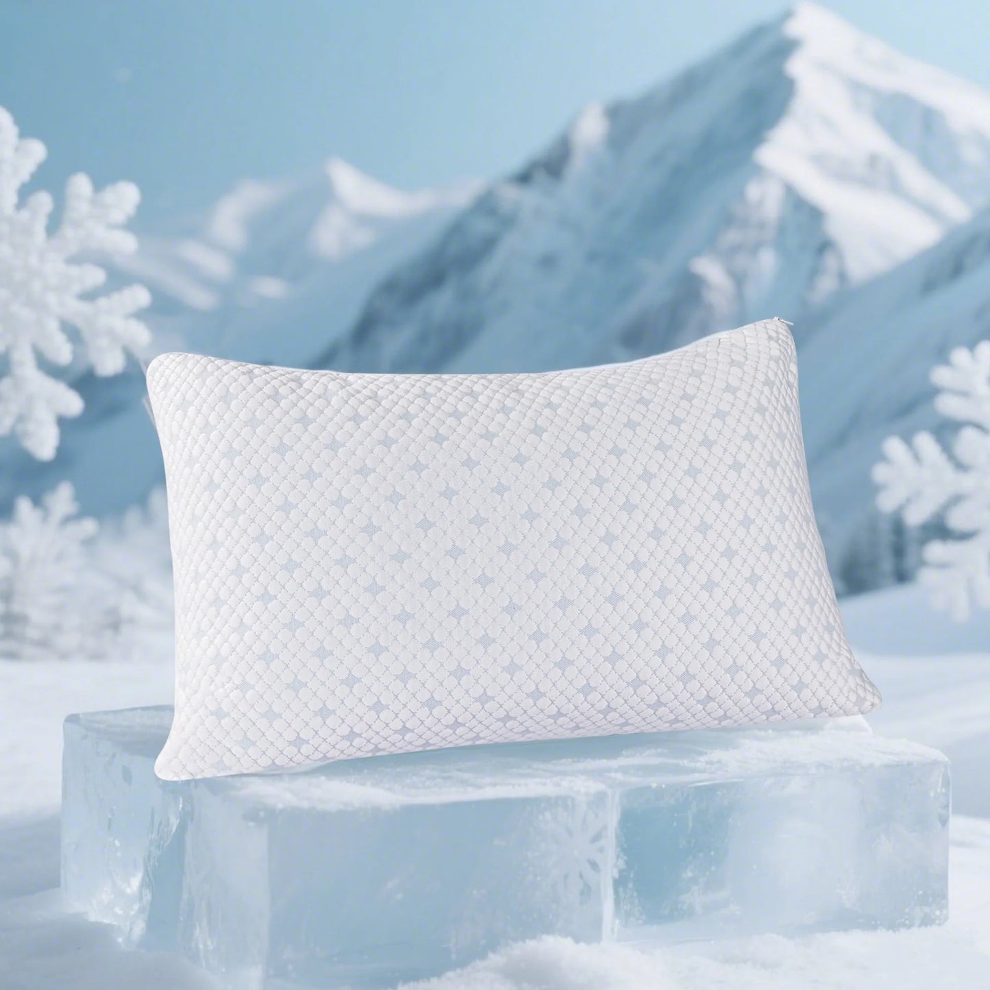 EGO HOME 2-Pack Adjustable Cooling Bed Pillows, Shredded Memory Foam Pillows Set of 2, Standard Queen, Dual Sides