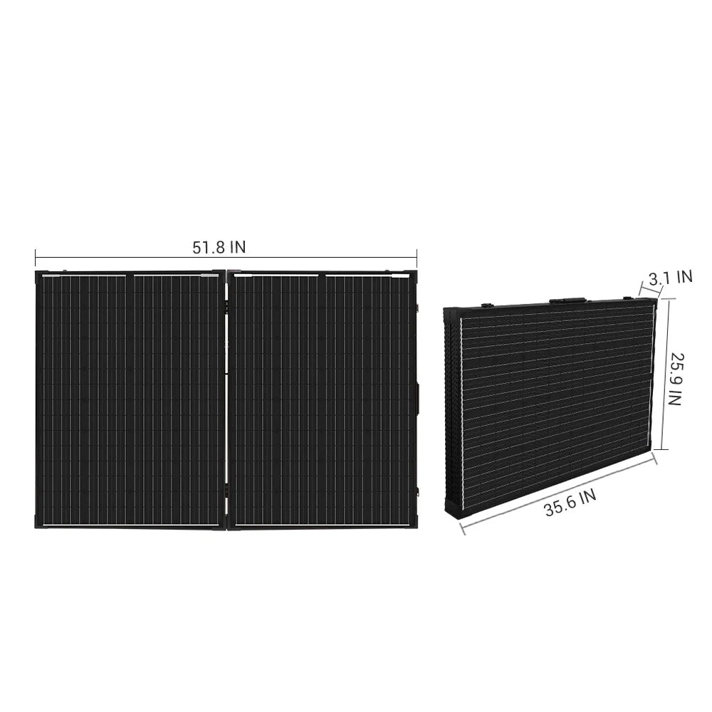 Renogy 200W Monocrystalline Portable Solar Panel Suitcase with 20A Charger Controller
