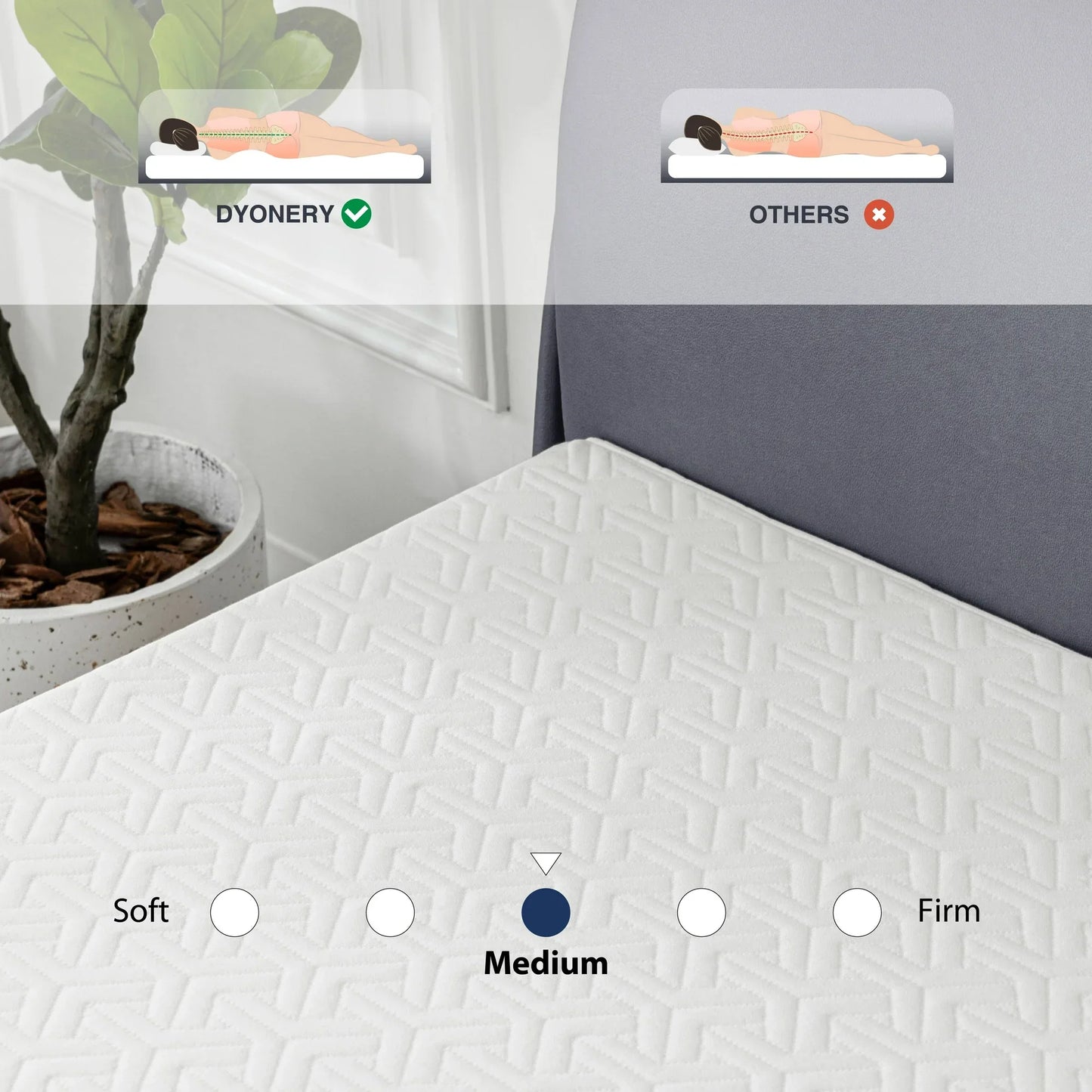 Arctus Twin XL Mattress, 8 inch Gel Memory Foam Mattress in a Box, Medium