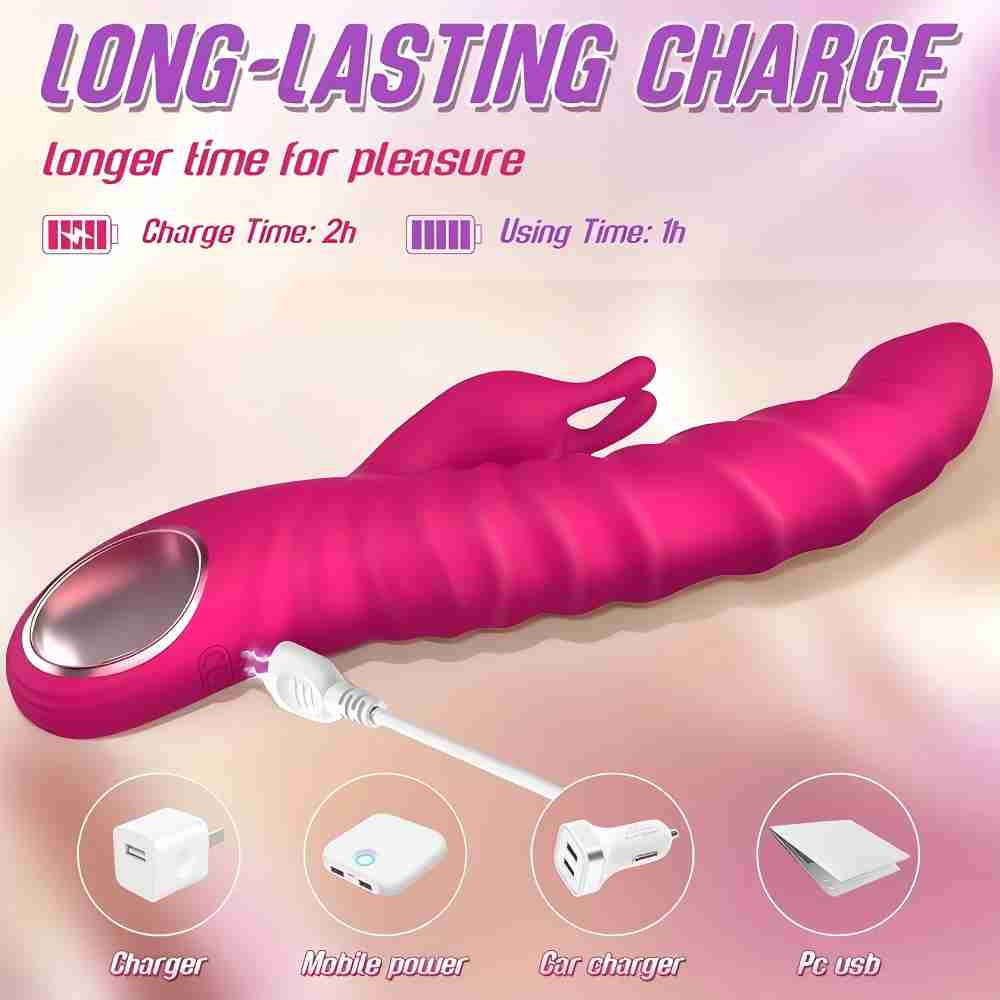 Thrusting Dildo Vibrator Adult Toys for Women Sex Toys - 3 in 1 Wiggling G Spot Vibrators with 3 Thrusting & 10 Vibrating Modes