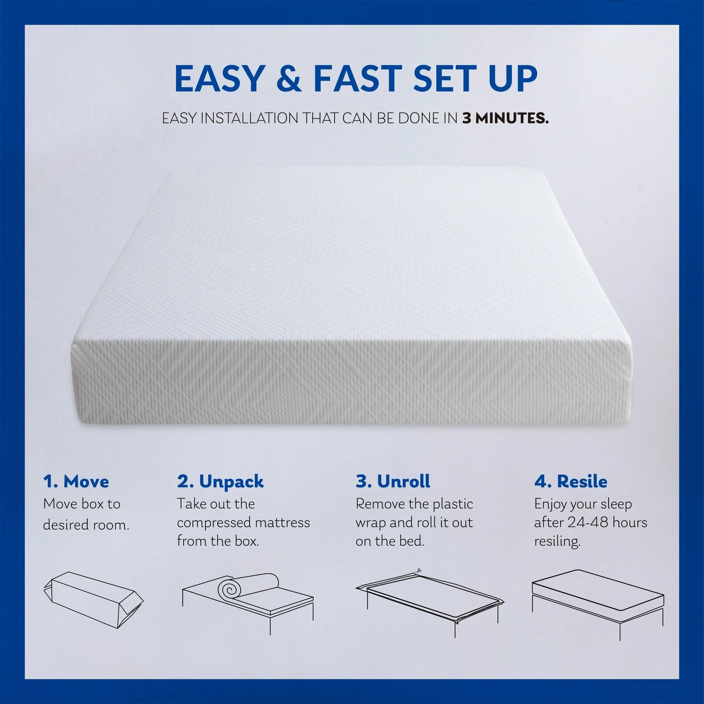 EGOHOME Ego 10 inch RV Mattress Short King Size, Camper Bed in a Box