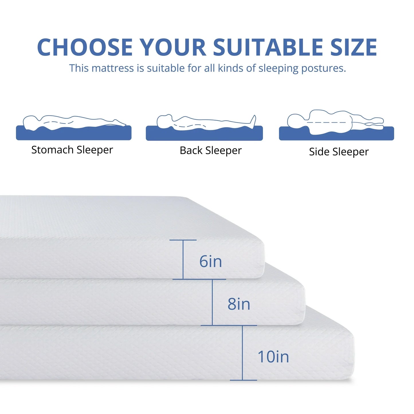 Arctus Full Mattress, 6 inch Memory Foam Mattress in a Box, Medium Firm