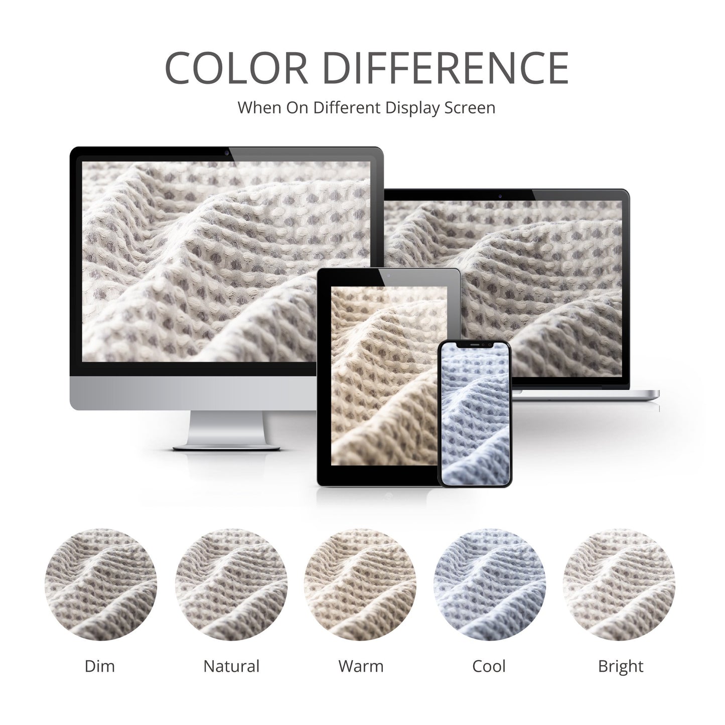 EGOHOME Waffle Blanket-100% Cotton Lightweight Oversize Yarn Dyed Bed Blanket for All Seasons, Sleet Throw