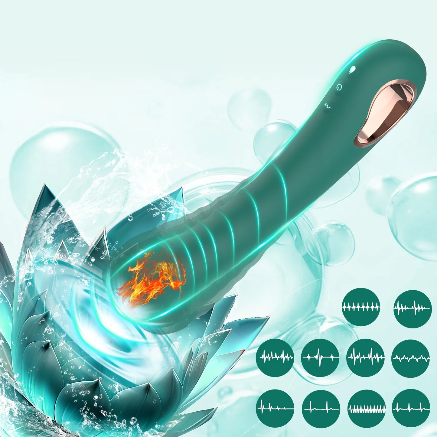 G Spot Couple Vibrator Sex Toys for Women with Heating Function, Dildo Vibrators with 10 Vibrations Waterproof G Spot Stimulation, Adult Sex Toys Bullet Vibrators Wand Sex Pleasure For Couples