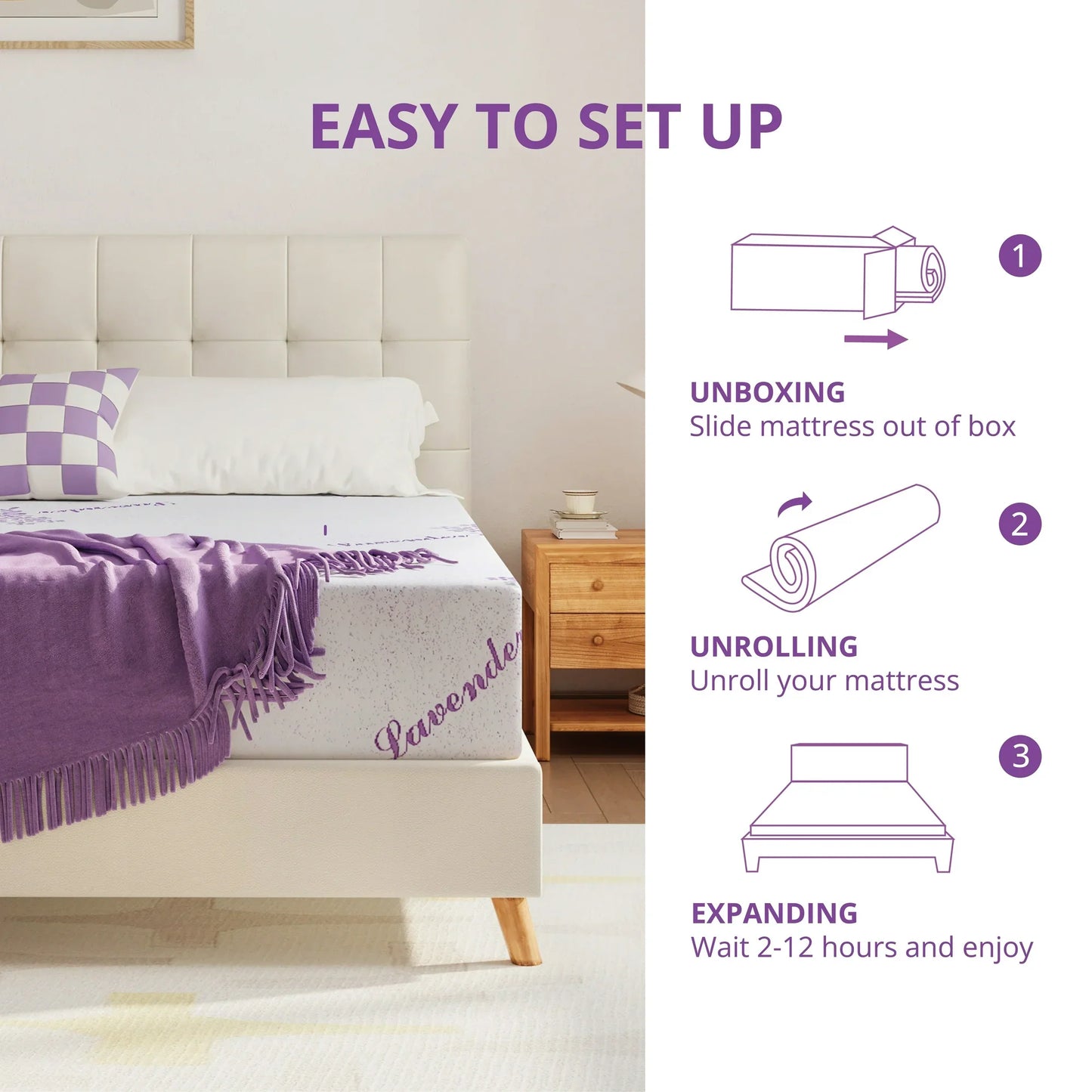 Arctus Full Mattress, 10 inch Memory Foam Mattress for Cool Sleep & Pressure Relief, Medium