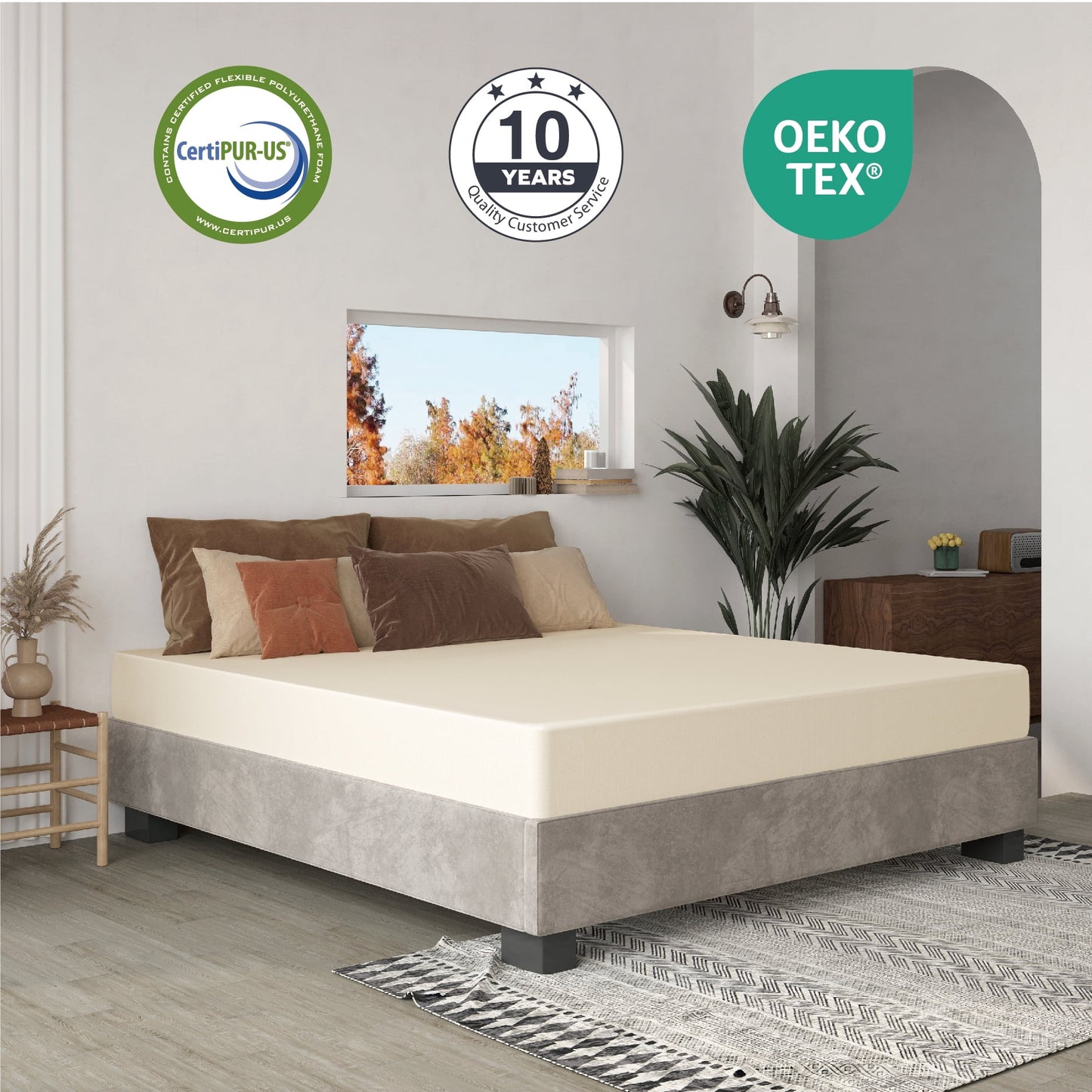 Arctus Twin Mattress, 6 inch Memory Foam Mattress in a box, Medium Firm