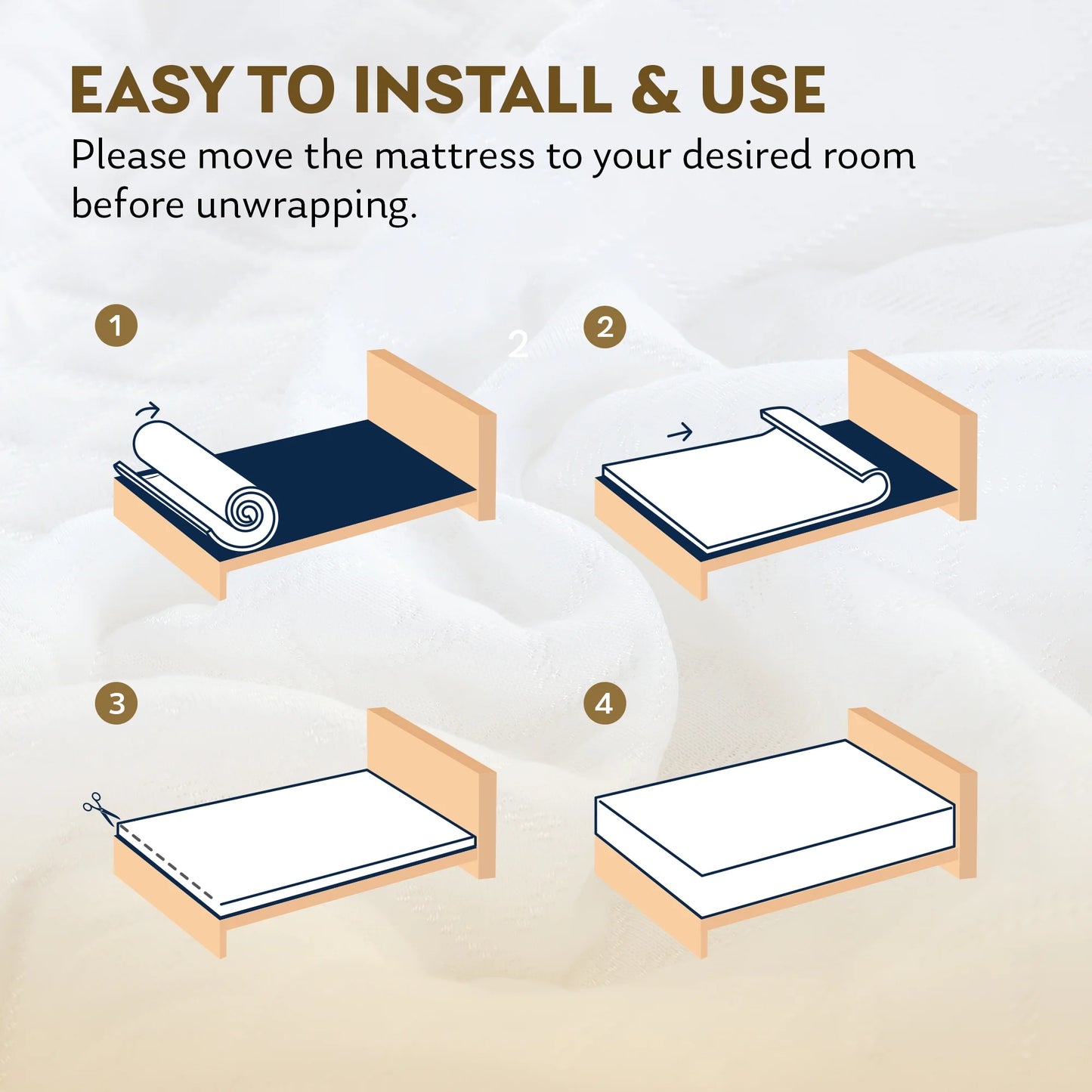EGOHOME Ego Snoova 5 inch Full Size Mattress, Cooling Gel Memory Foam Mattress in a Box, Medium