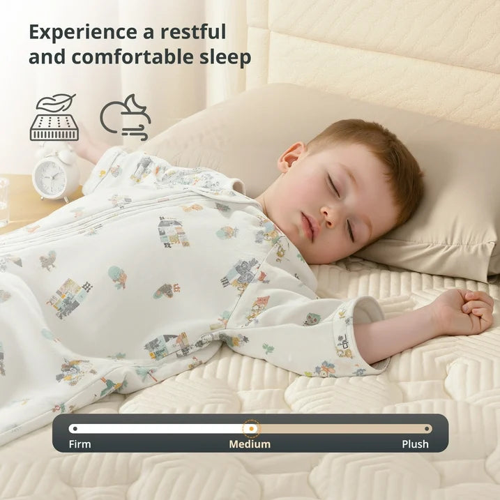 EGOHOME Full Size Mattress in a box 14" Hybrid with Pocketed Springs, Medium, Pressure Relief, Reinforced Edge with handles