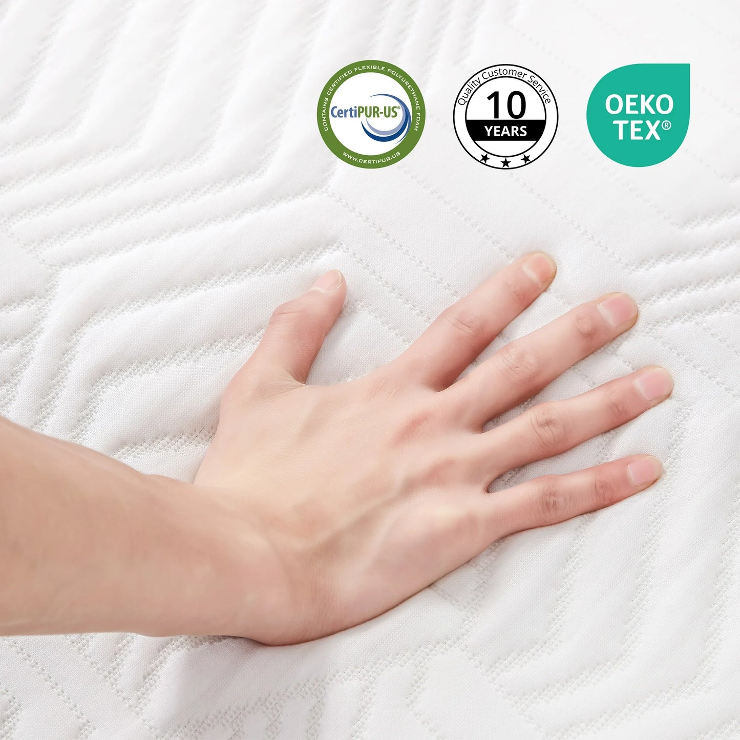 TechForma 10’’ Full Mattress, Gel Memory Foam for Cooling & Pressure Relief, Motion Isolating, Firm