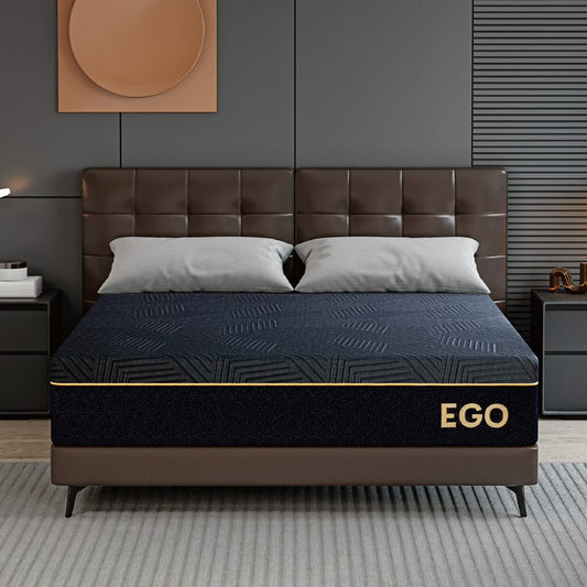 EGOHOME Ego Black 12 inch King Memory Foam Mattress, Cooling Gel Mattress in a Box, Medium Firm