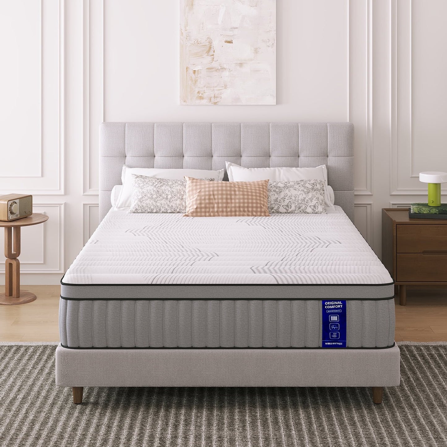 EGOHOME 10 inch King Size Hybrid Mattress in a Box, Cooling Gel Infused Memory Foam, Pocket Spring