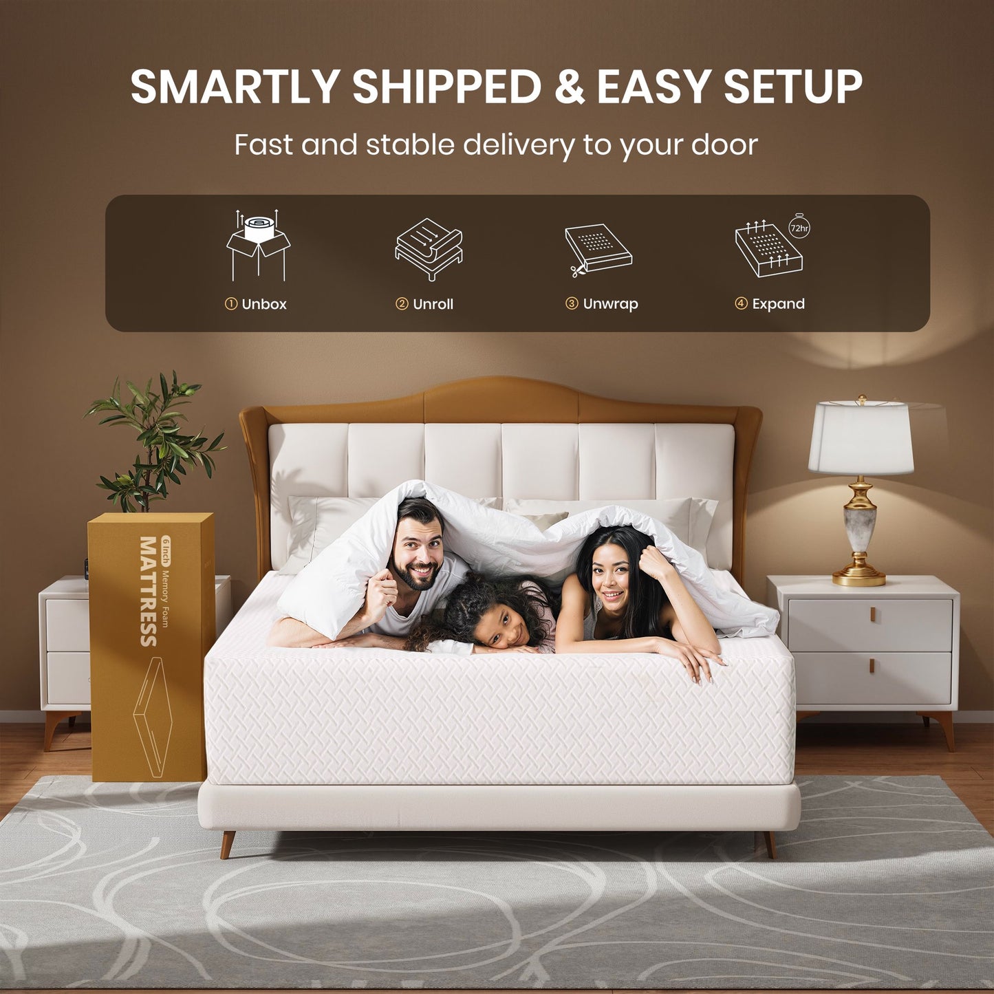Subfun 10" Twin Gel Memory Foam Mattress, CertiPUR-US Certified, Orthopedic Support for Back Pain, Cooling Tech, Medium Firm