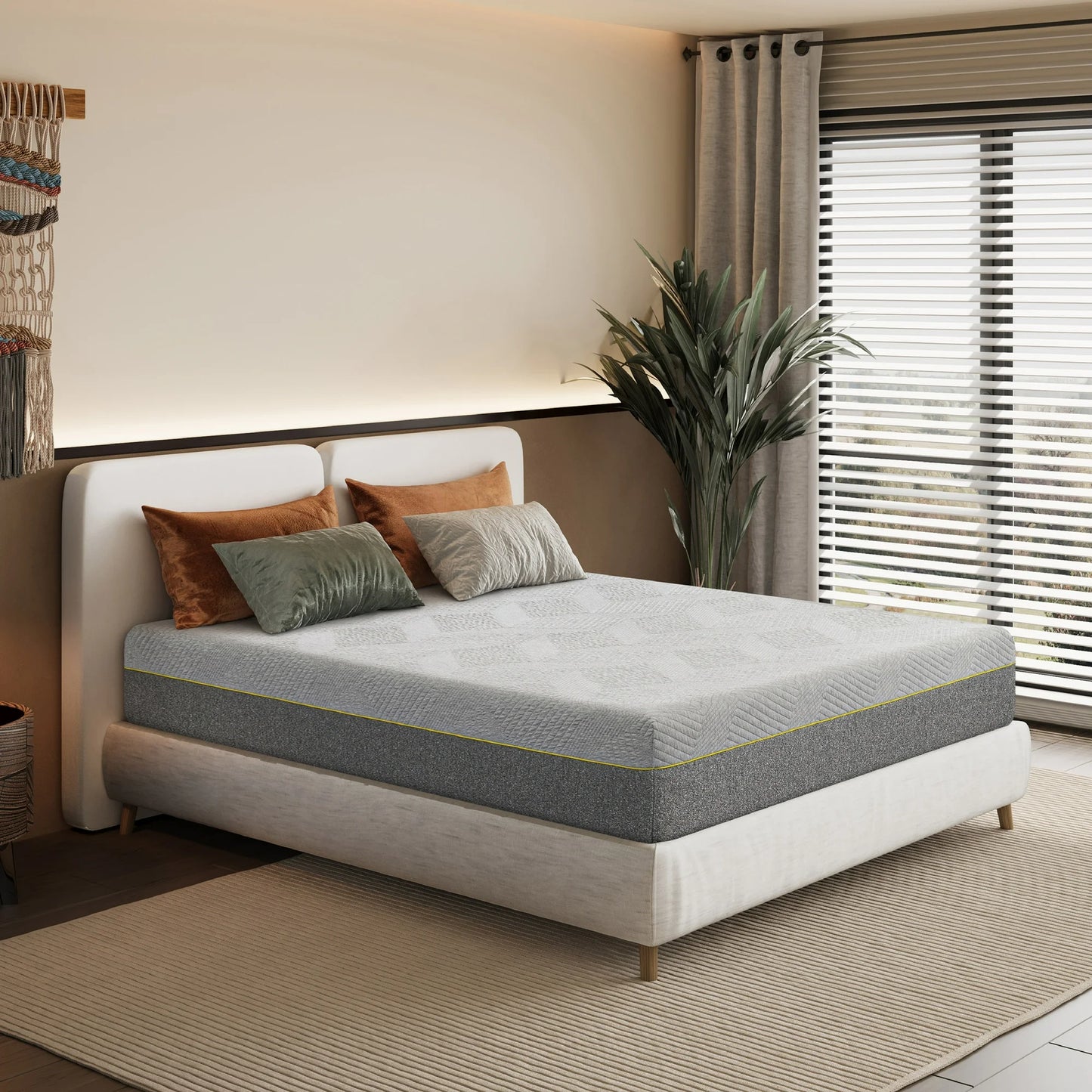 MLILY Ego Gray 12 inch Twin XL Size Mattress, Gel Memory Foam Mattress in a Box