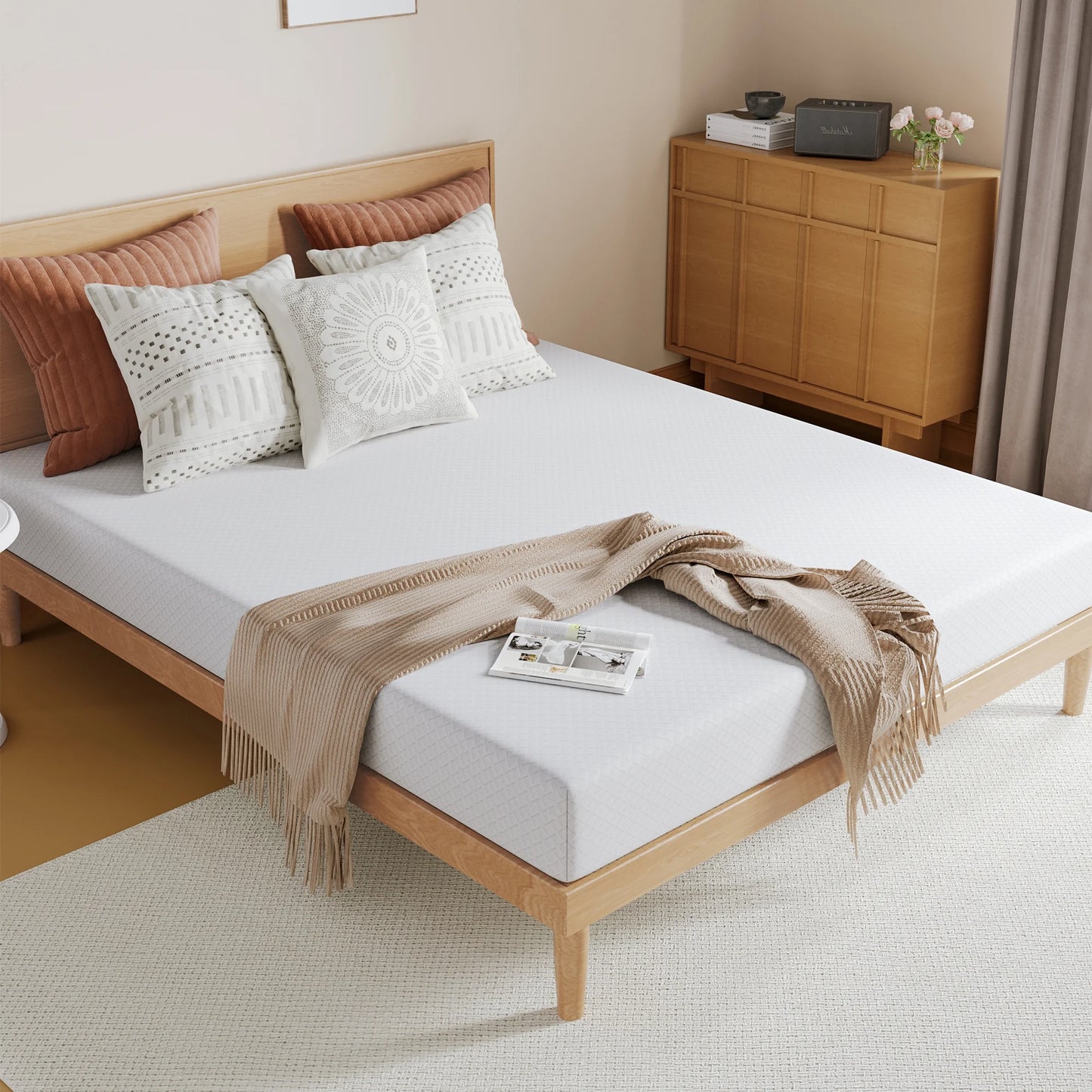 EGOHOME Ego Snoova 10 inch Cal King Size Mattress, Cooling Gel Memory Foam Mattress in a Box, Medium