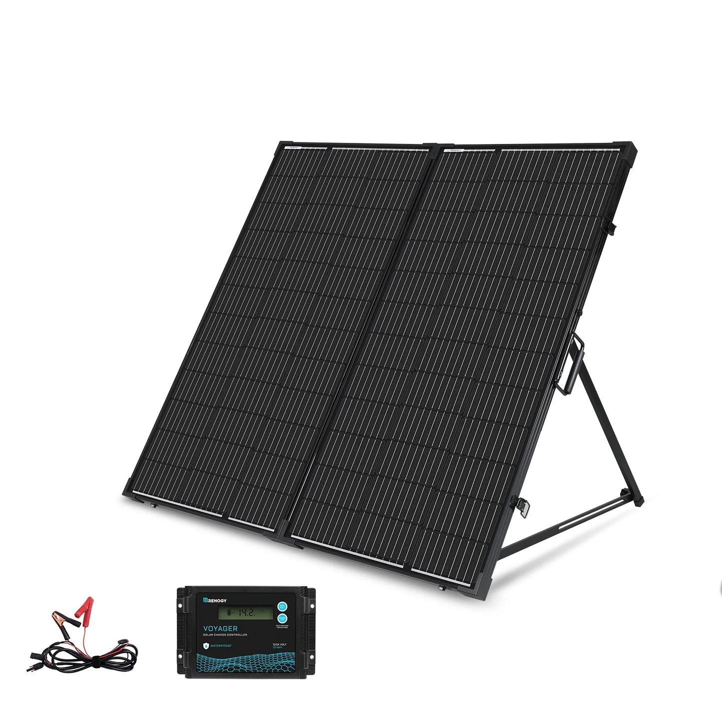 200 Watt 12 Volt Solar Panel Kit, Foldable Solar Charger with Ajustable Kickstand, Waterproof 20A Charger Controller, Perfect for RV, Off Grid System