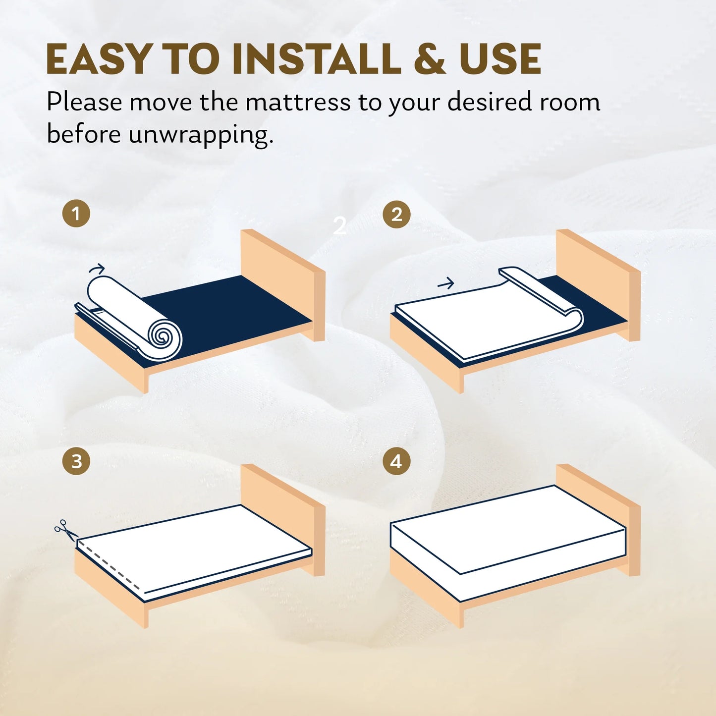 EGOHOME Ego Snoova 10 inch Cal King Size Mattress, Cooling Gel Memory Foam Mattress in a Box, Medium
