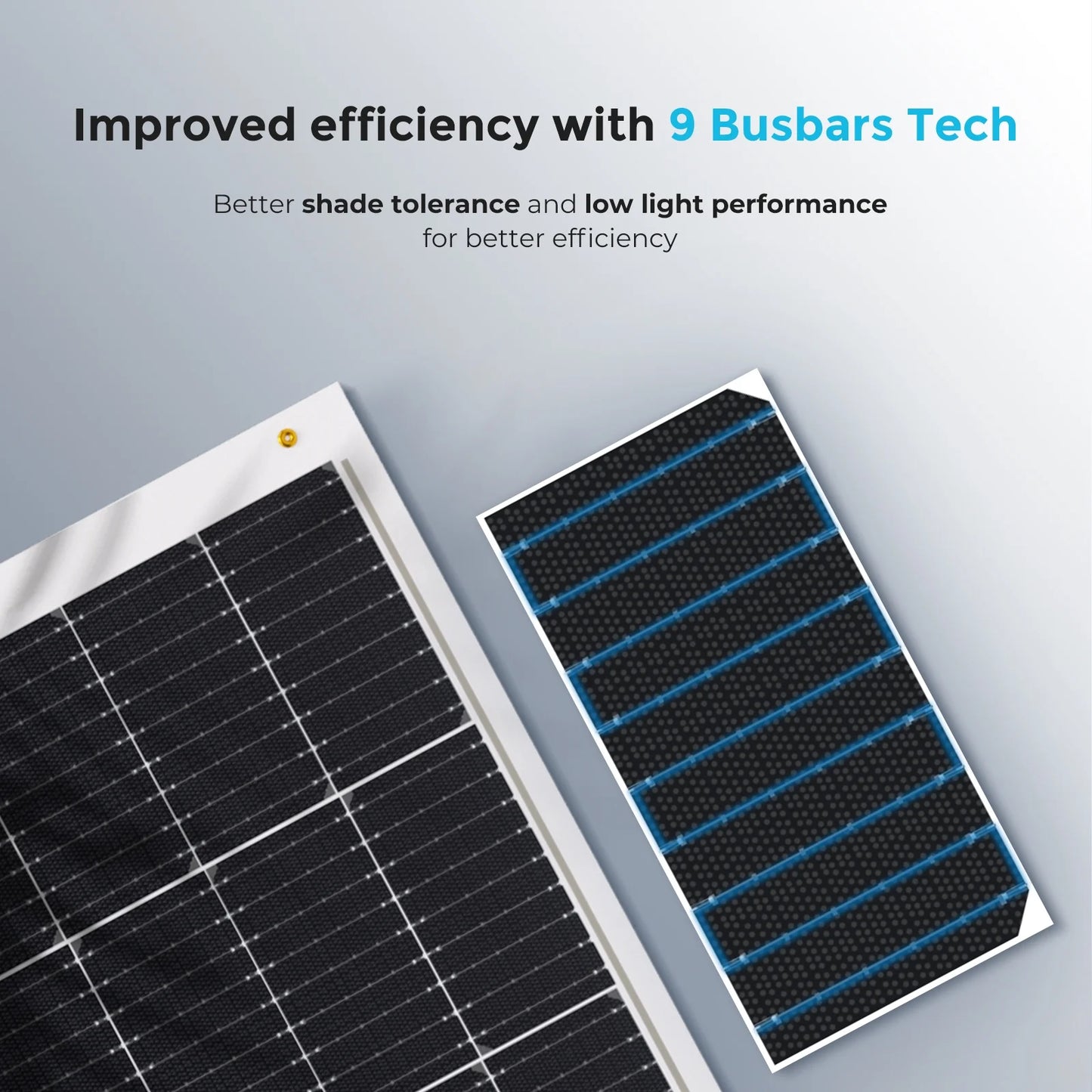Renogy Semi-Flexible Solar Panel 100W 12V, 240° Bendable Solar Panel, IP67 Weatherproof, Monocrystalline, Ultra Lightweight, 5.3lb