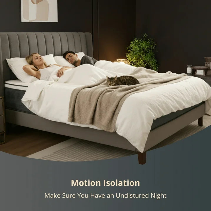 EGOHOME Full Size Mattress in a box 14" Hybrid with Pocketed Springs, Medium, Pressure Relief, Reinforced Edge with handles
