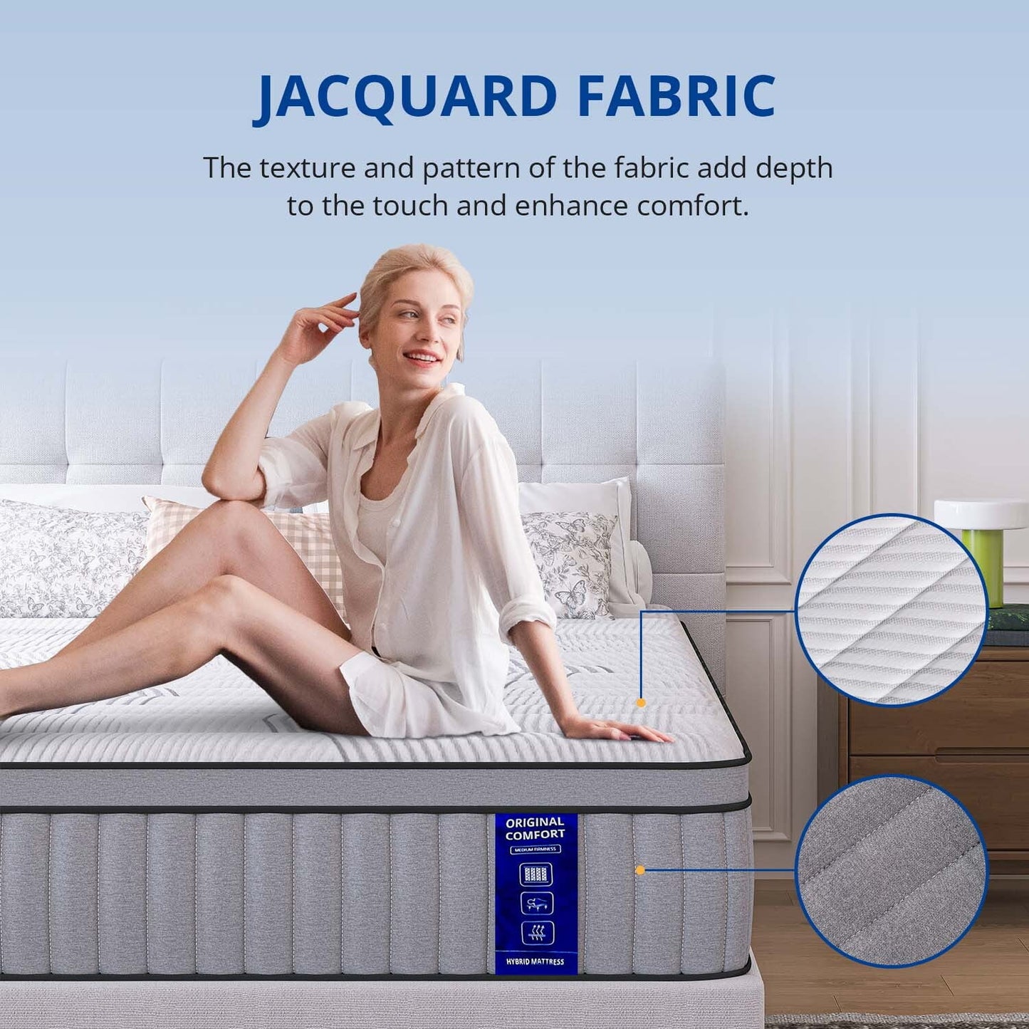 EGOHOME 10 inch King Size Hybrid Mattress in a Box, Cooling Gel Infused Memory Foam, Pocket Spring