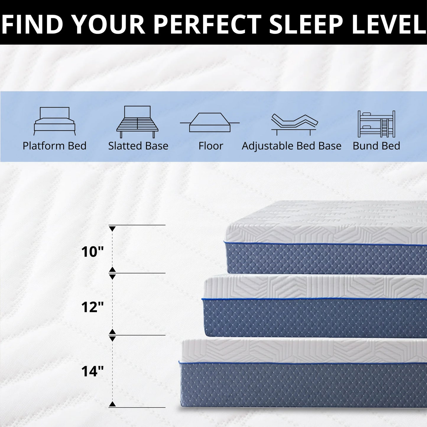 TechForma 10’’ Full Mattress, Gel Memory Foam for Cooling & Pressure Relief, Motion Isolating, Firm
