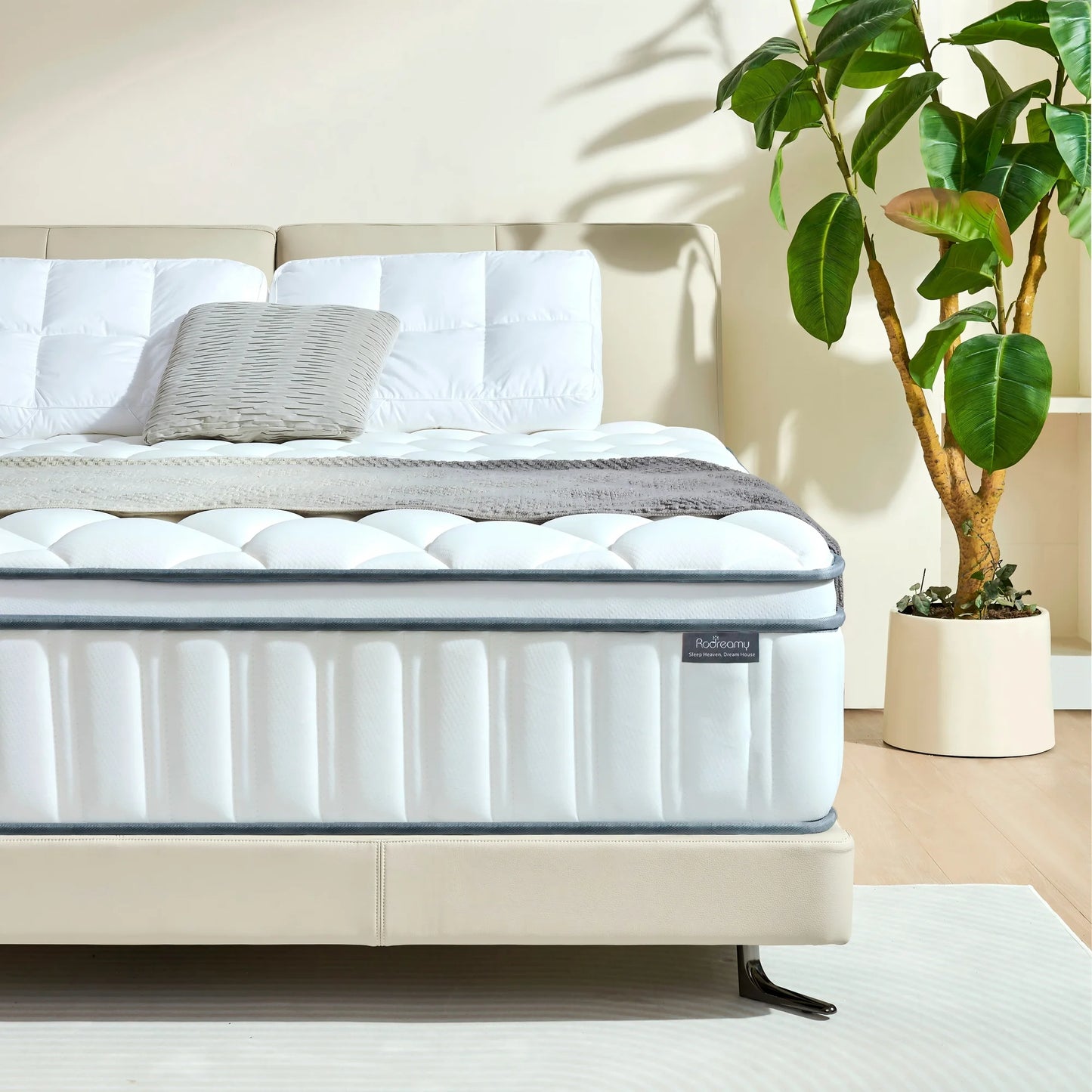 RODREAMY 12 inch Full Size Mattress Hybrid Mattresses in a Box with Pocket Springs, Pressure Relief, Breathable Comfort, Medium Firm, CertiPUR-US Certified