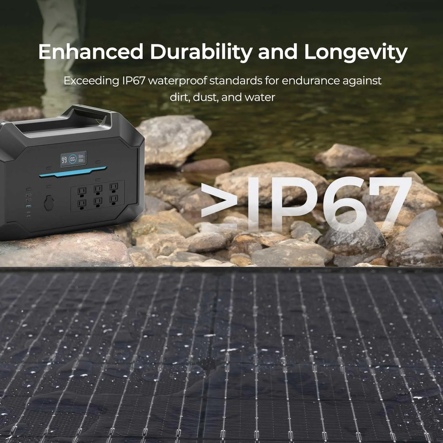 Renogy 16BB 400W Lightweight Solar Panel, IP68 Waterproof, Foldable Solar Panel for RV, Camping, Off-Grid, Fast Installation