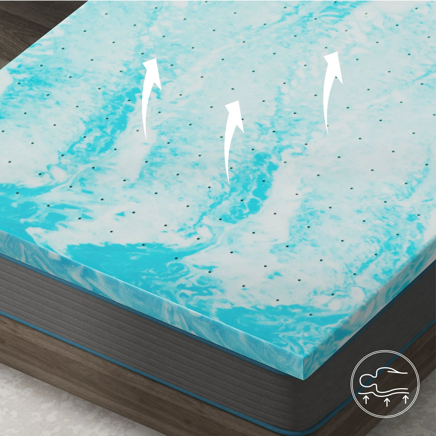 EGOHOME 2 inch Memory Foam Mattress Topper, Full Mattress Topper, Cooling