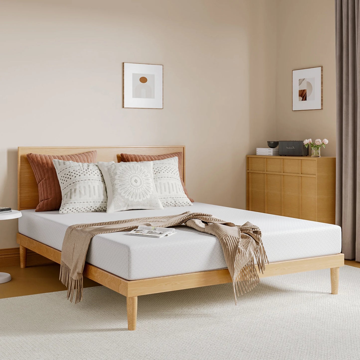 EGOHOME Ego Snoova 10 inch Cal King Size Mattress, Cooling Gel Memory Foam Mattress in a Box, Medium