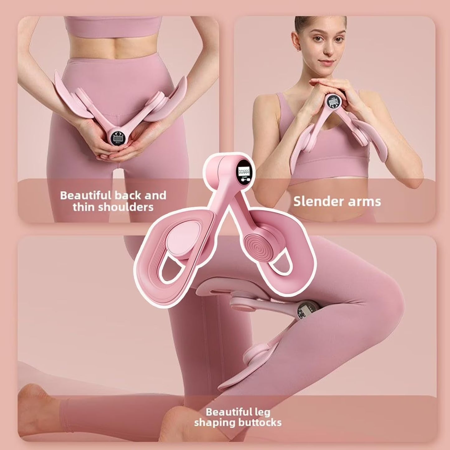 Thigh Trainer, Pelvic Floor Muscle Trainer, Inner Thigh Exercise Workout Equipment for Home, Pelvic Floor Strengthening Device Women