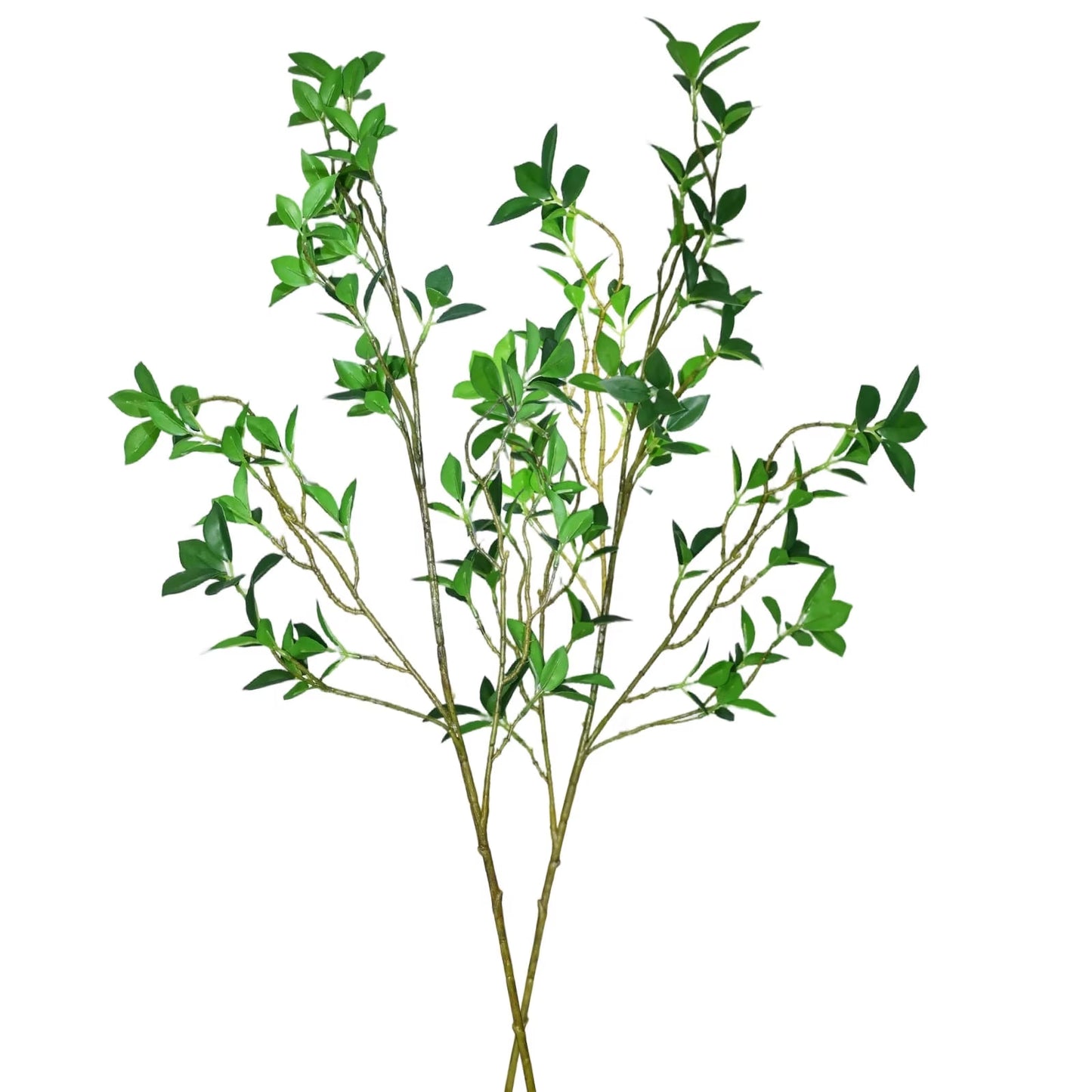 simeccom 2Pcs 43.31" Artificial Ficus Stems - Tall Fake Plants Realistic Faux Greenery Branches for Vase Fillers Home Office Wedding Spring Table Decor