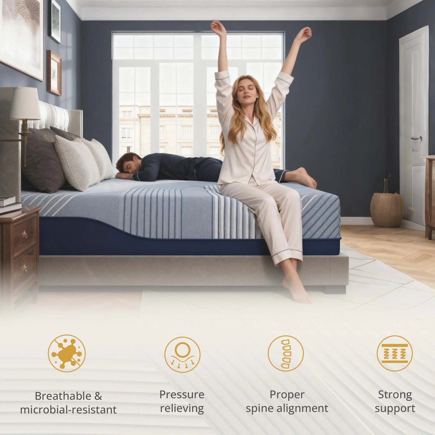 EGOHOME Elysian 12 inch Mattress, Twin XL Size Memory Foam Mattress