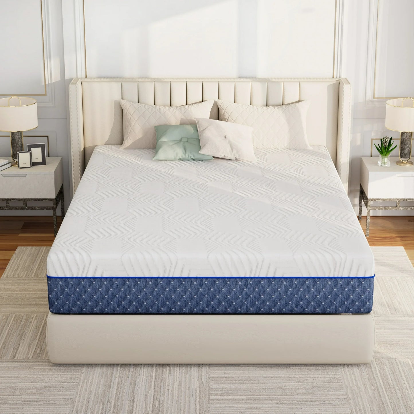 Twin Size Mattress, TechForma 12 Inch Gel Memory Foam Mattress for Cool Night & Pressure Relief, Firm Plush Feel with Motion Isolating