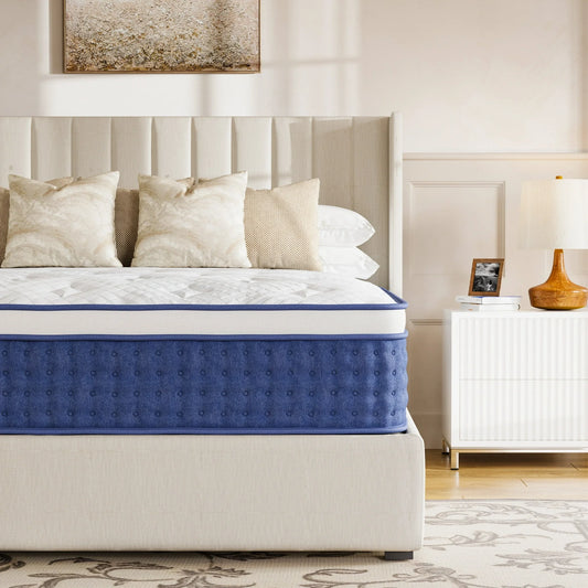 TechForma 12” Twin Hybrid Mattress, Pocket Spring Design with Breathable Knit Fabric, High-Density Foam, Medium Firmness Support, Motion Isolation, Flame-Retardant Cover & Reinforced Edge
