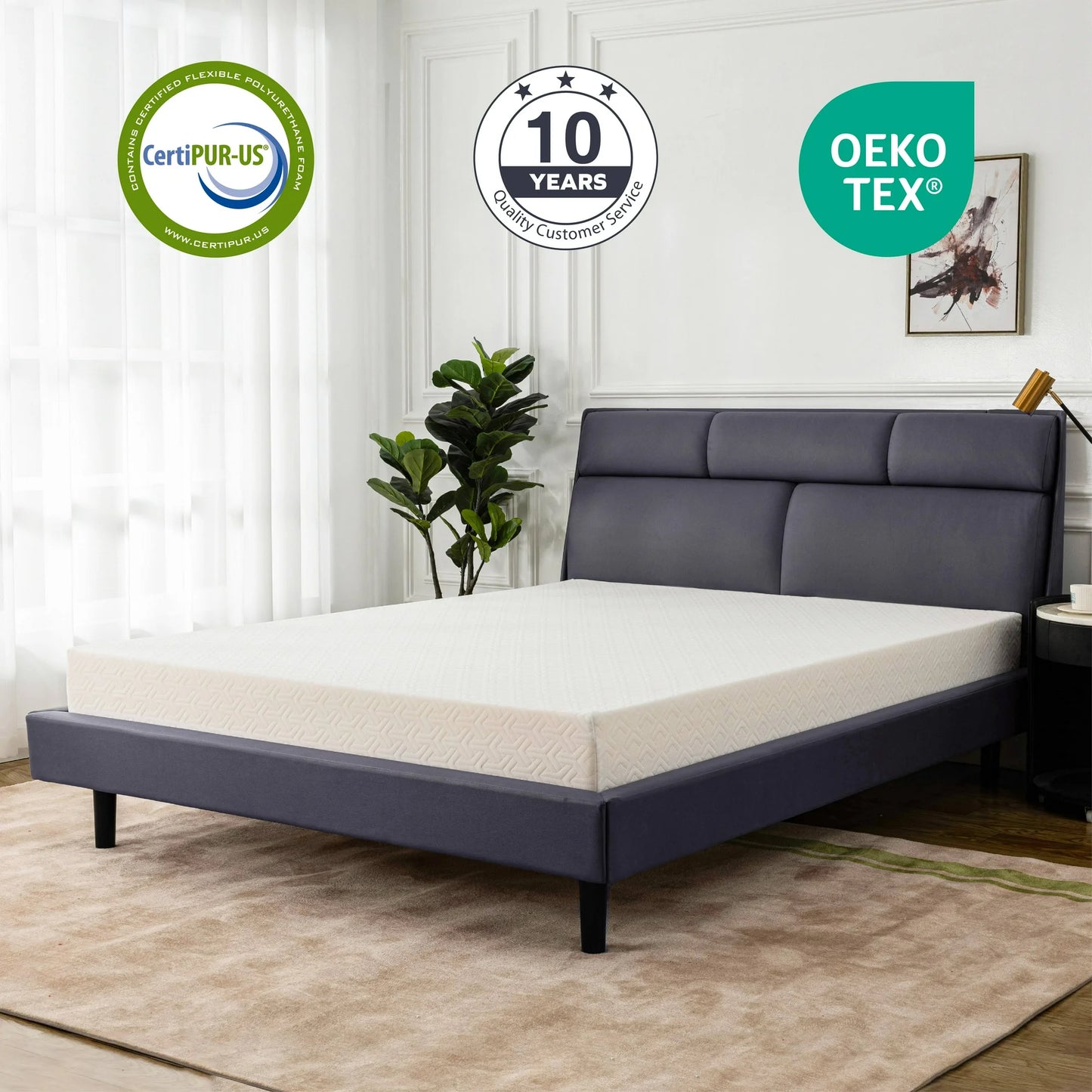 Arctus Queen Mattress, 8 inch Gel Memory Foam Mattress in a Box, Medium