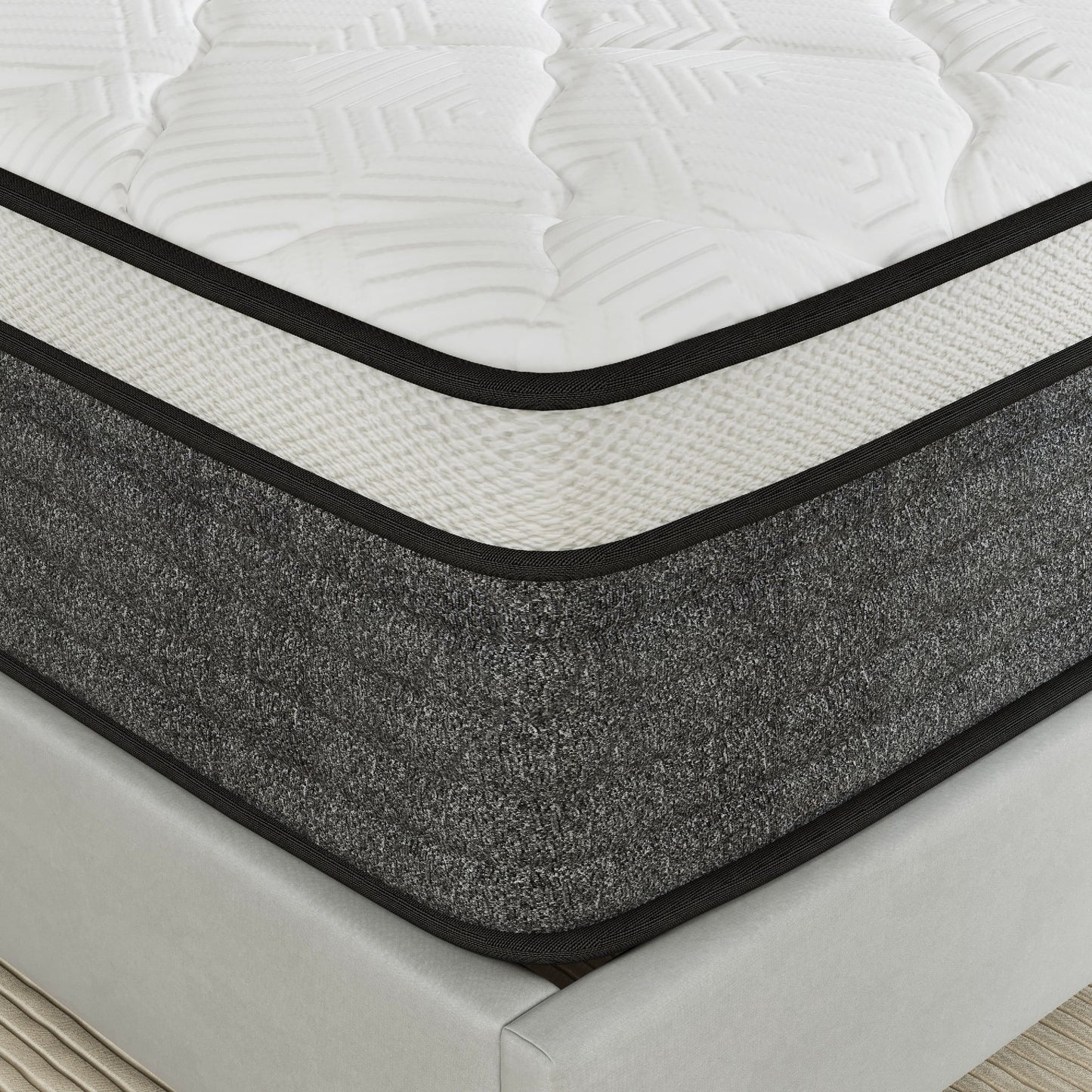 Arctus 12" Full Hybrid Mattress in a Box,Medium Firm,Individual Pocket Springs, Pressure Relief