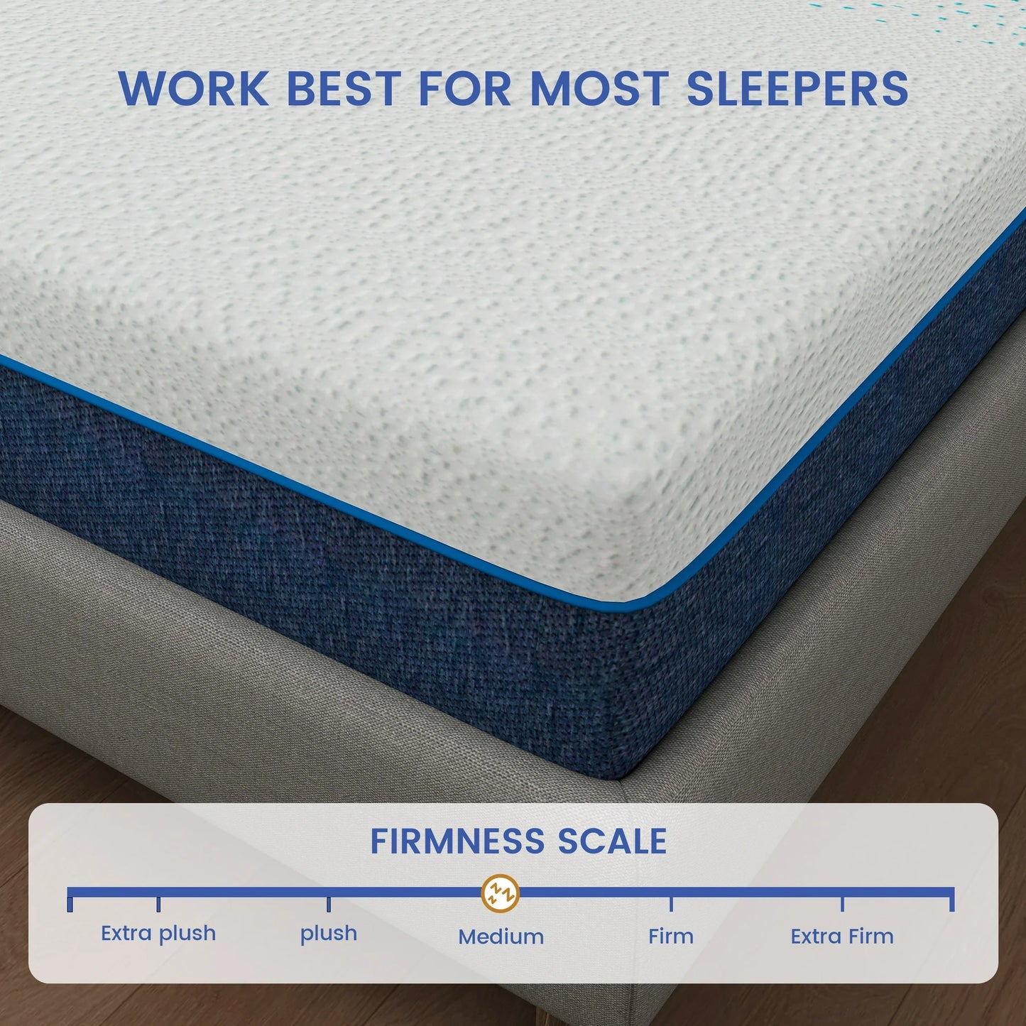 Subfun 10 inch Full Memory Foam Mattress, Triple-Layer Cooling, Orthopedic Support, CertiPUR-US Certified