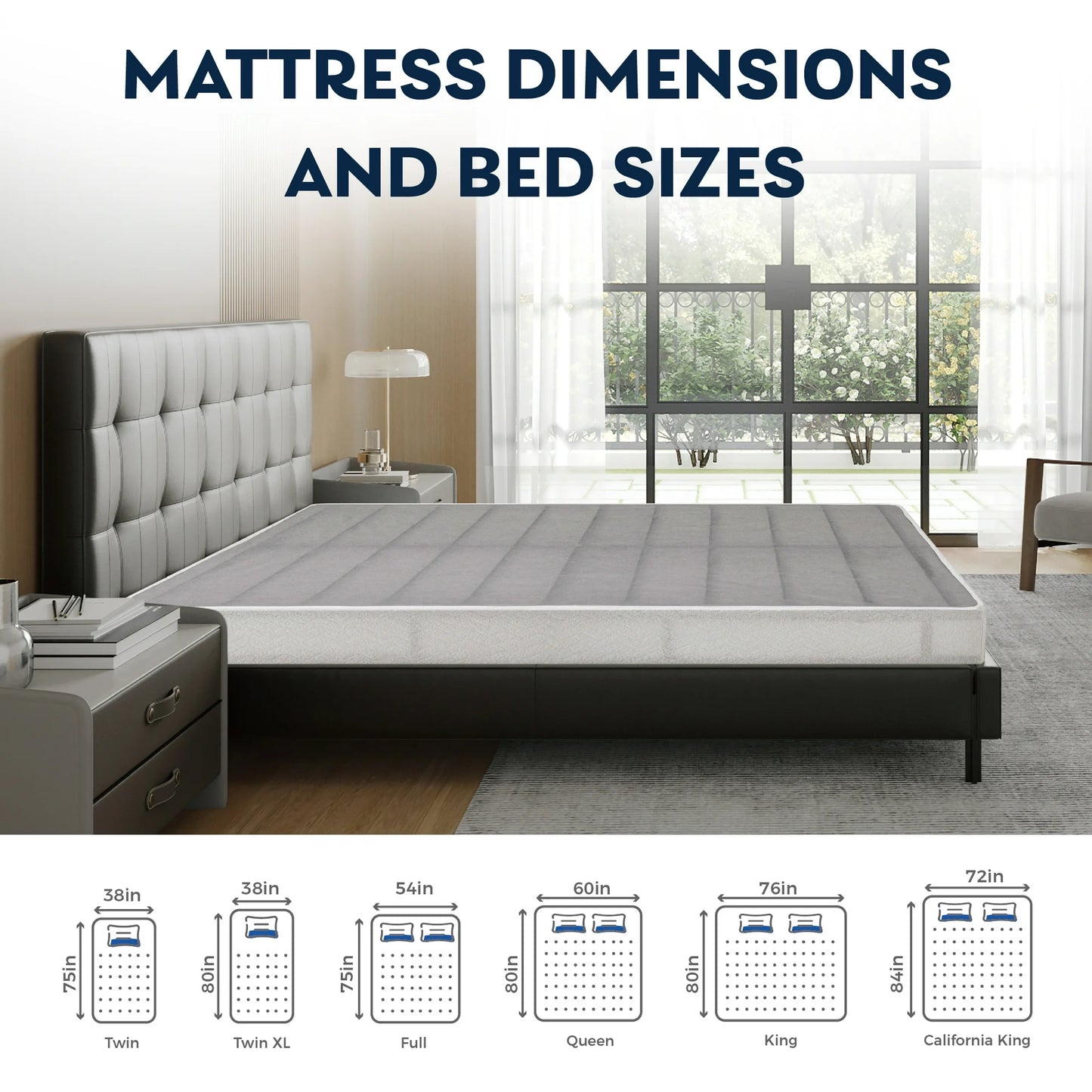 EGOHOME 5 inch Twin Size Metal Box Spring, Easy Assembly Mattress Foundation