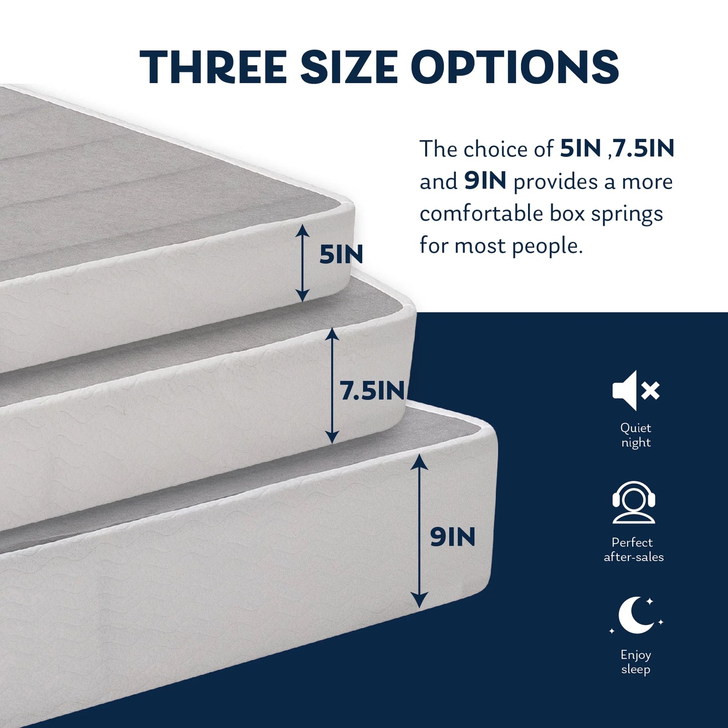 EGOHOME 7.5 inch Twin Size Metal Box Spring, Easy Assembly Mattress Foundation