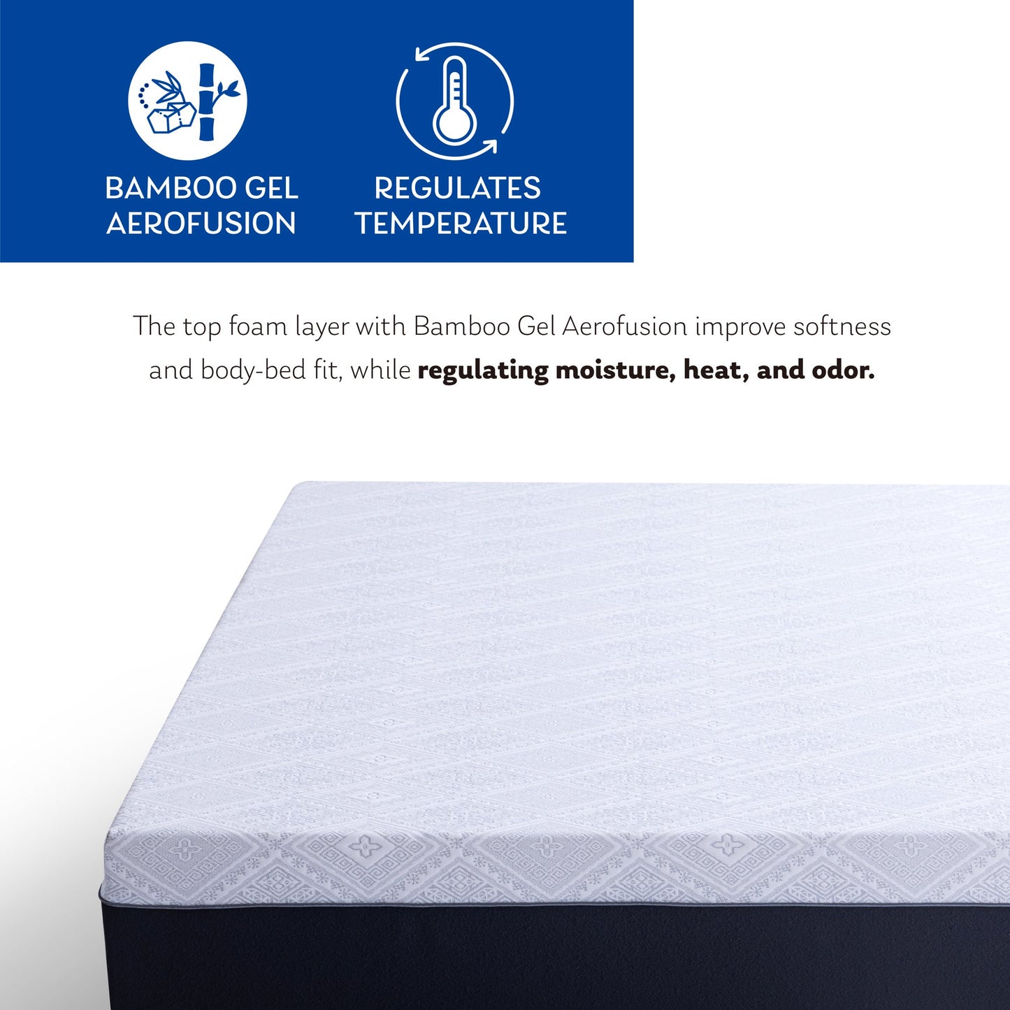 EGOHOME 10 inch Gel Memory Foam Mattress, King Size Bed in a Box