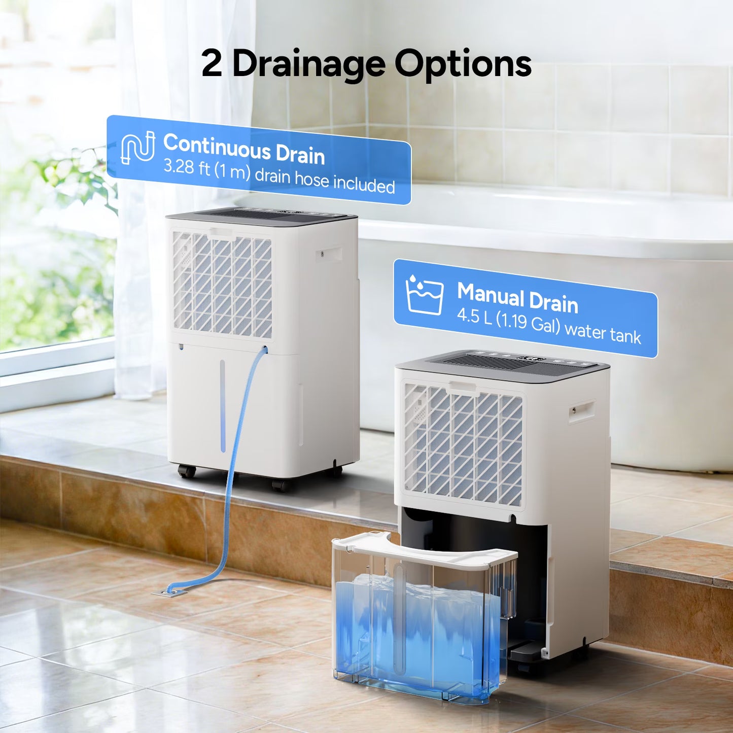 DR.PREPARE 65 Pint ENERGY STAR Most Efficient 2025 Dehumidifier for Basement, Up to 3800 Sq.Ft, Smart WiFi App Control