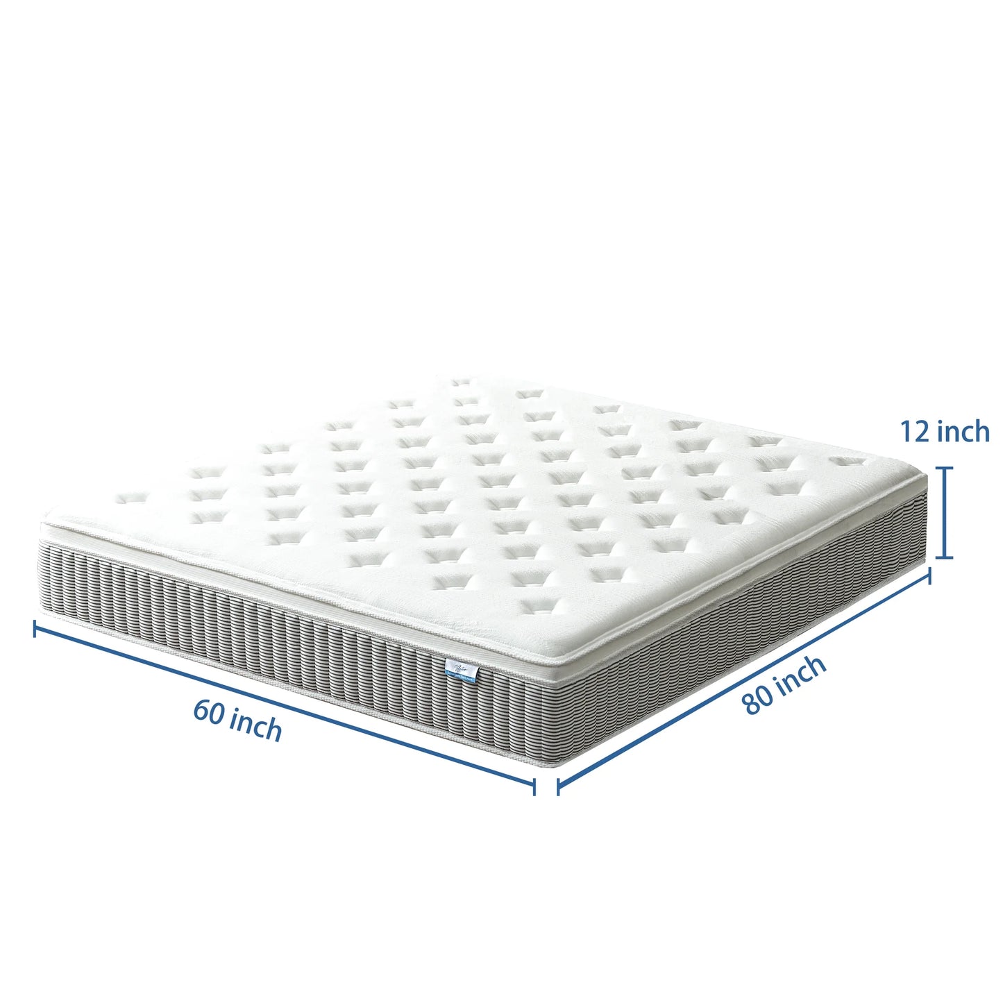 Volantica 12inch Queen Size Mattress in a Box, Medium Firm Hybrid Mattresses with Individual Pocket Spring, Pressure Relief, Motion Isolation, Cool Sleep, CertiPUR-US Certified