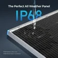Renogy Bifacial 115 Watt 12 Volt Solar Panel Monocrystalline Rigid High-Efficiency PV Module Power Charger for RV Marine Rooftop Farm Battery and Other Off-Grid Applications