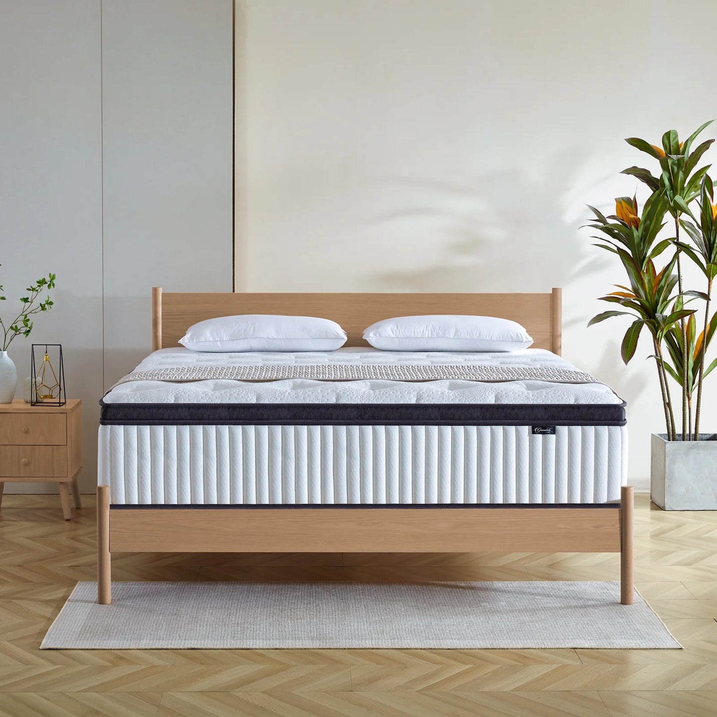 Giovanly 12 inch Full Hybrid Mattress, Medium Firm Mattresses with Cooling Gel Memory Foam & Individually Pocket Coils, Motion Isolation & Zoned Support, CertiPUR-US Certified