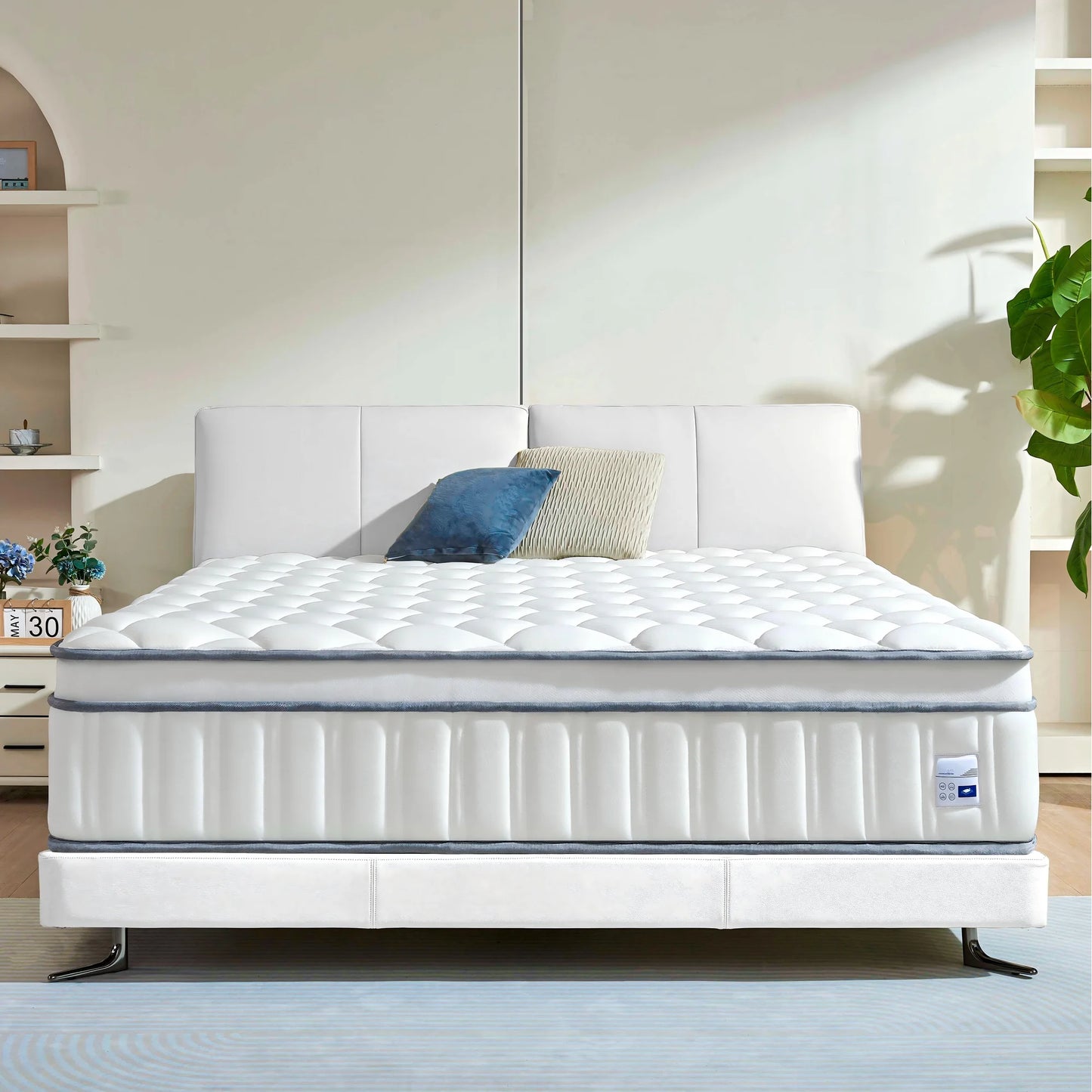 RODREAMY 12 inch Full Size Mattress Hybrid Mattresses in a Box with Pocket Springs, Pressure Relief, Breathable Comfort, Medium Firm, CertiPUR-US Certified