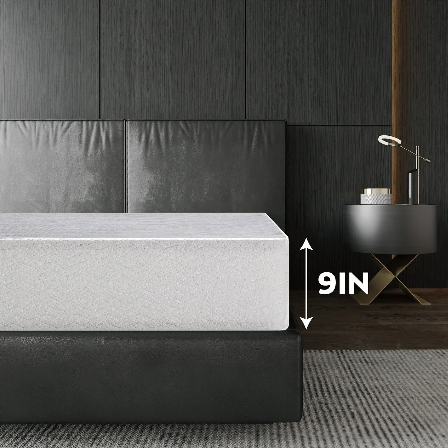 EGOHOME 9 inch Twin Size Metal Box Spring, Easy Assembly Mattress Foundation