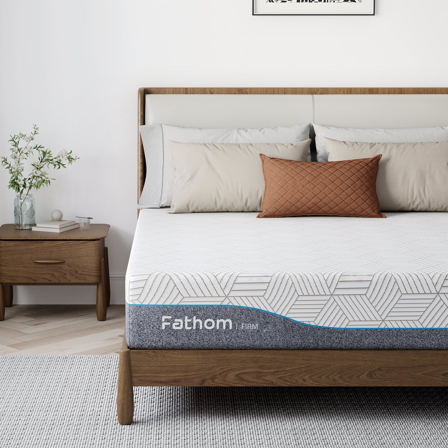 Subfun 14" Queen Mattress Removable Cover Memory Foam Mattress, Medium, CertiPUR-US® Certified