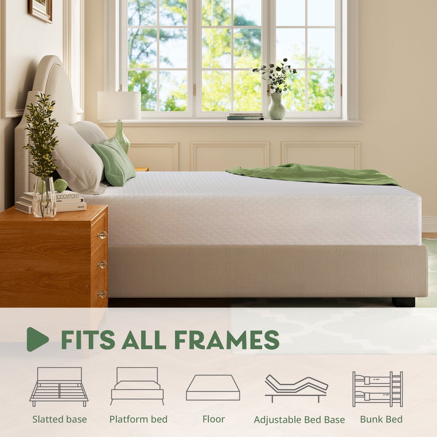 EGOHOME Ego Snoova Twin Mattress, 6 inch Child Gel Memory Foam Mattress in a Box, Medium Firm