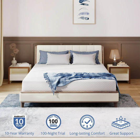 Arctus Full Mattress, 10 inch Memory Foam Mattress in a Box, Medium Firm