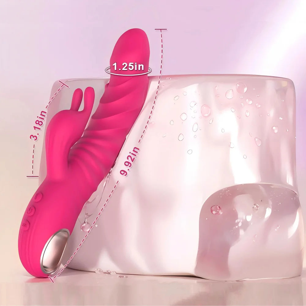 Thrusting Dildo Vibrator Adult Toys for Women Sex Toys - 3 in 1 Wiggling G Spot Vibrators with 3 Thrusting & 10 Vibrating Modes