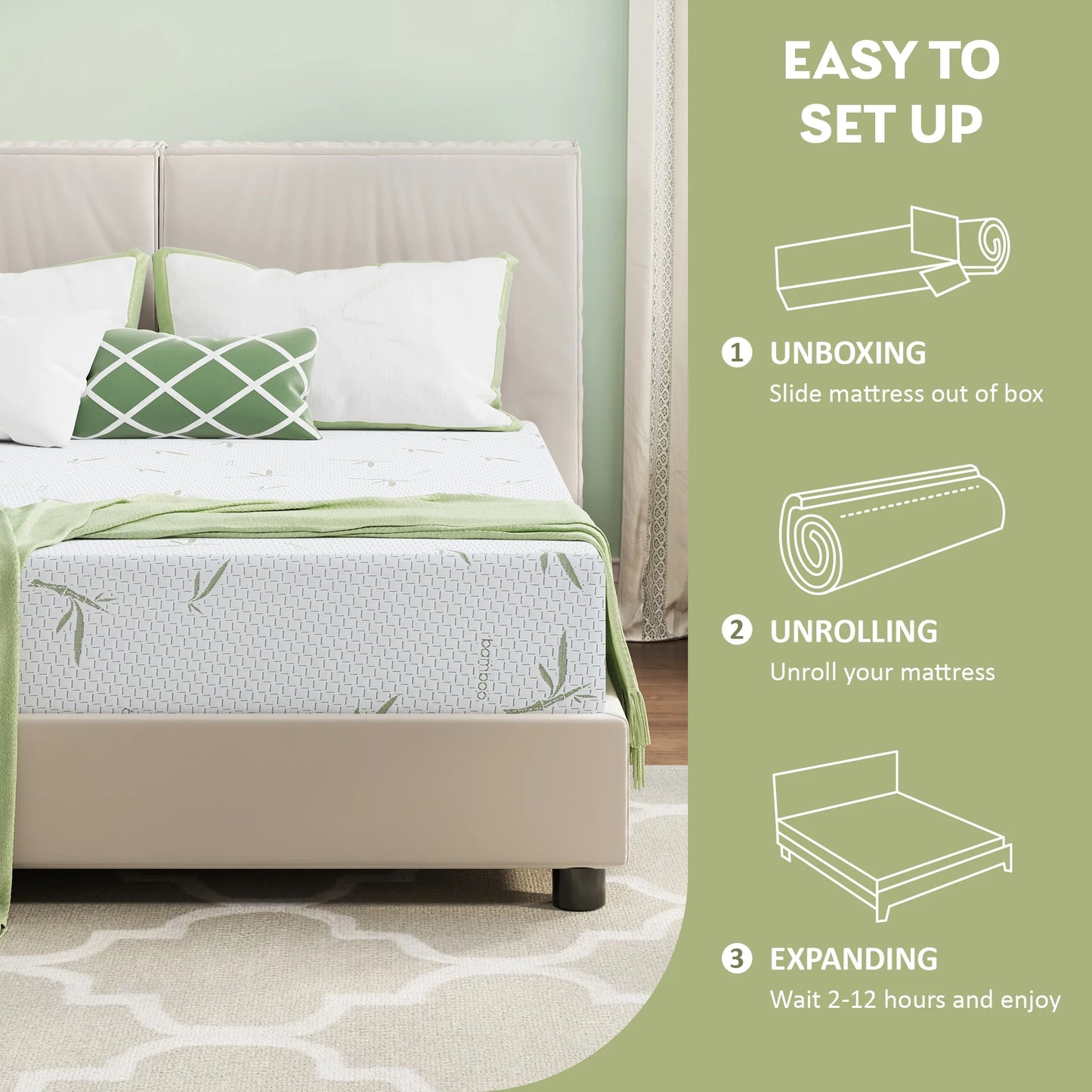 Arctus Queen Mattress, 8 inch Memory Foam Mattress in a box, Medium